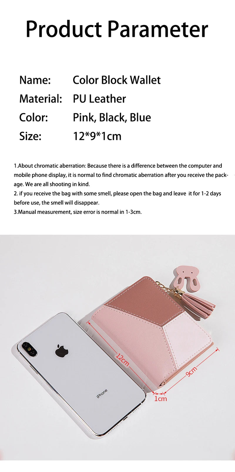 Women's Wallet PU Leather Women's Wallet Made of Leather Women Purses Card Holder Foldable Portable Lady Coin Purses.