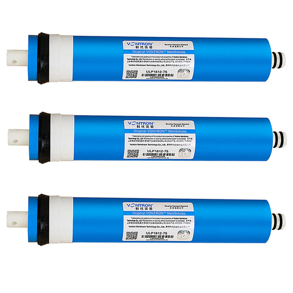 VONTRON Reverse Osmosis RO Membrane 75GPD / 100GPD Replacement Water Filter System Purifier Drinking  ULP1812-75 / ULP2012-100.