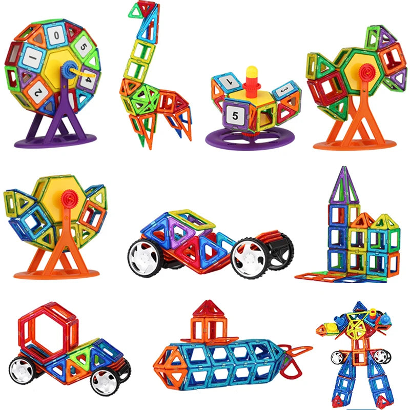 Magnets Toys for Kids Big Size Plus Magnetic Blocks for Children Designer Constructor Set Toys for Boys Building Blocks.