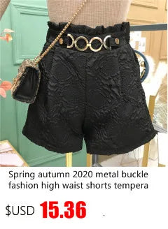 2022 Spring Autumn New shiny sequins Plaid Shorts with Belt for Lady Rhinestone Bright Silk Tweed Folding Short Boots Women.