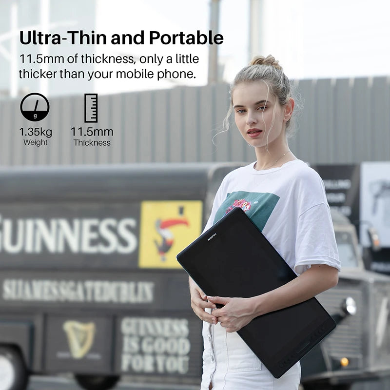 Huion Kamvas Pro 16 15.6 inch Graphic Tablet  Monitor Battery-Free Pen Display Digital Tablet Drawing Monitor with Tilt AG Glass.