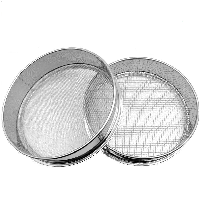 2-500M Round 304 Stainless Steel Lab Sieve Aperture Standard Sifters Shakers Kitchen Flour Powder Filter Screen Soil Strainer.