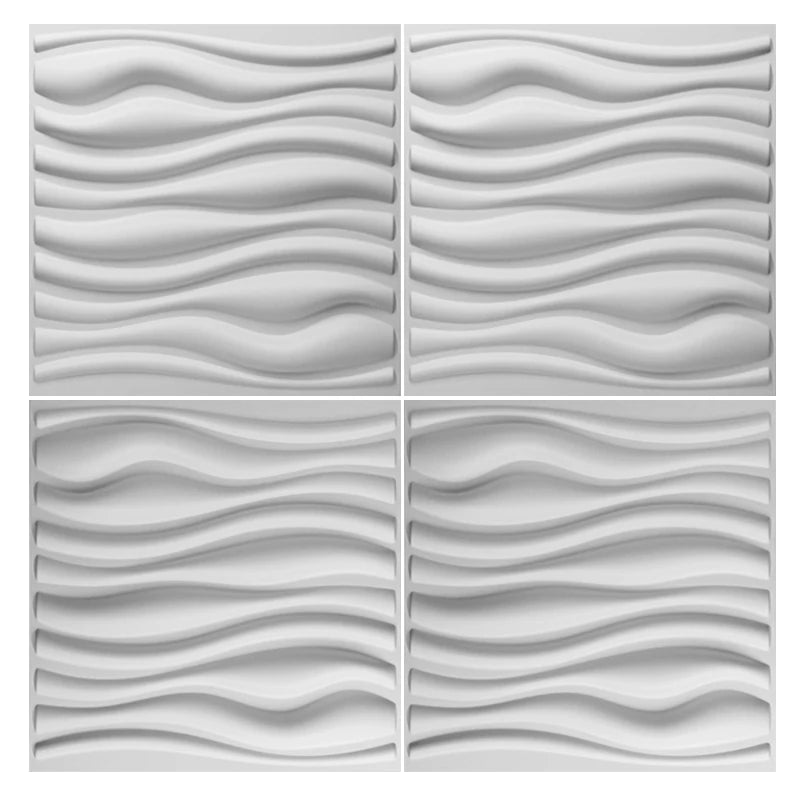 30x30cm Waves 3D Wall Panel wave Diamond Design Non self-adhesive plastic tile 3D wall sticker living room Bathroom wall paper