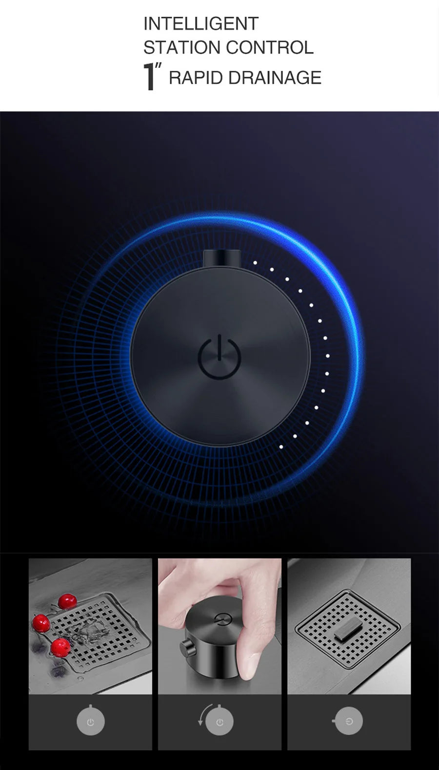 ASRAS New Nanometer Large Size Single Cup Rinser Kitchen Sink 4mm Thickness 220mm Depth With Drain Plate Knife Holder Sinks