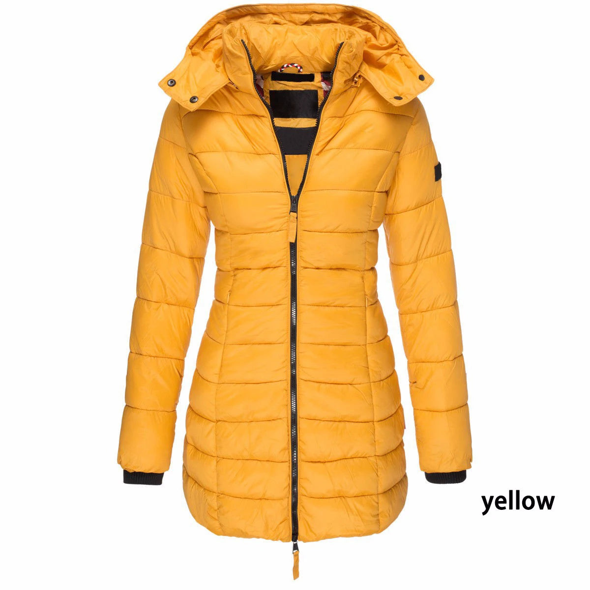 Winter Jacken für Frauen Zipper Mit Kapuze Baumwolle Gepolsterte Jacken Langarm Warme Mantel Schlank Parka Weibliche Tragbare Outwear.