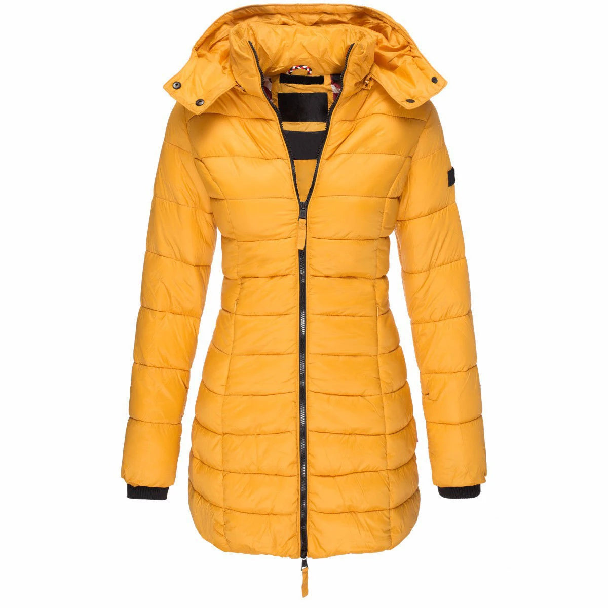 Winter Jacken für Frauen Zipper Mit Kapuze Baumwolle Gepolsterte Jacken Langarm Warme Mantel Schlank Parka Weibliche Tragbare Outwear.