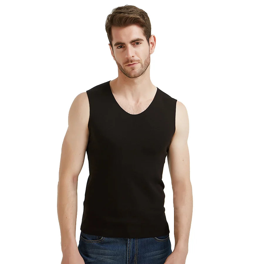 Warm Tank Tops Men Winter Thick Clothes Fitness Thick Heating Fiber Vest Male Sleeveless Tops Slim Casual Seamless Undershirt.