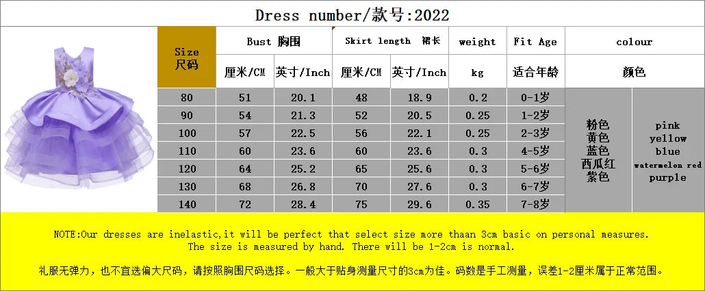 Flauschige Mesh Kinder Kleid Leistung Weihnachts kleid Wassermelone rot Mädchen Kleid für 0 bis 6 Jahre Kind.