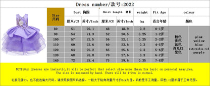 Flauschige Mesh Kinder Kleid Leistung Weihnachts kleid Wassermelone rot Mädchen Kleid für 0 bis 6 Jahre Kind.