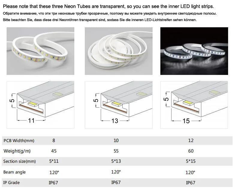 SK6812RGBW LED Neon Rope Tube WS2811 WS2812B WS2813 Flexible LED Strip Light Silica Gel Soft Lamp Tube 1m - 5m IP67 Waterproof.