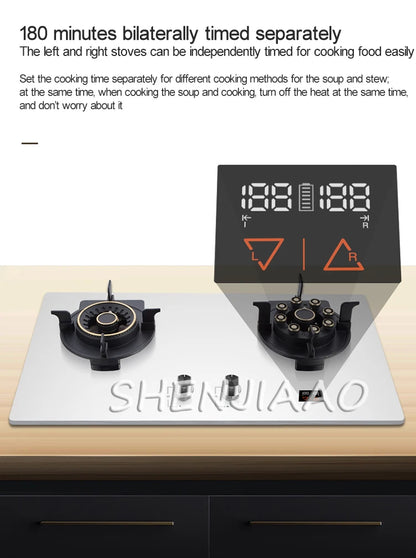 Household Double Stove Liquefied Gas Stove Embedded Kitchen Household Gas Stove Environmental Protection And Energy Saving.