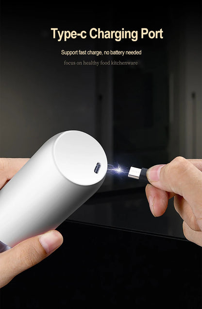 Electric Automatic Salt and Pepper Grinder Set Rechargeable With USB Gravity Spice Mill Adjustable Spices Grinder Kitchen Tools