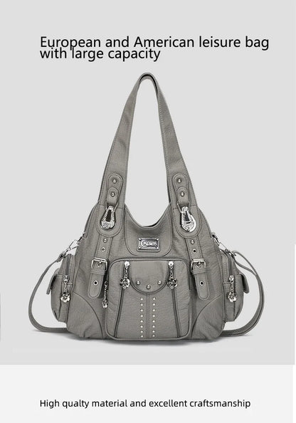 Angel kiss Bag Women Fashion Handbags PU Leather Shoulder Bags Female Satchel Big-capacity Shoulder Purse Bag bolsa feminina.