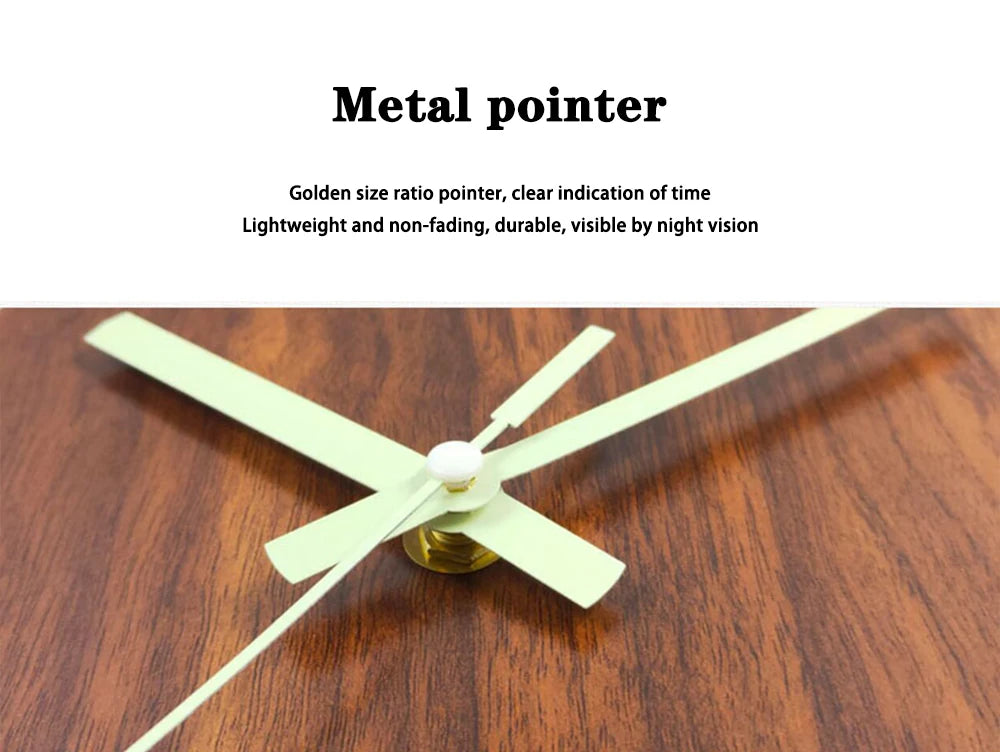 12-Zoll-Leuchtwanduhr aus Holz, geräuschloses Licht in dunkler Nacht, nordische Mode-Wanduhr, nicht tickende Uhr mit Nachtlicht