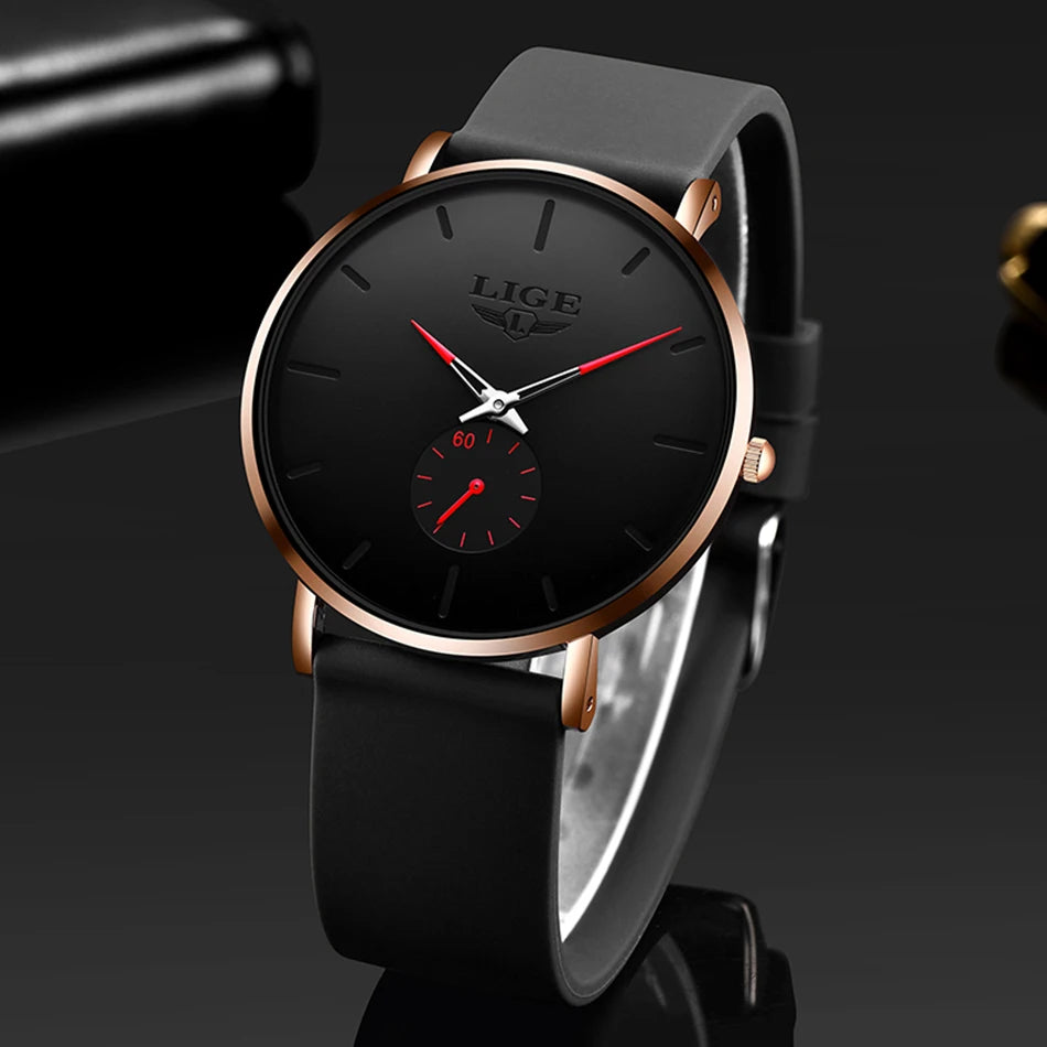 LIGE New Rose Gold Women Watch Business Quartz Watch Ladies Top Brand Luxury Female Wrist Watch Women Girl Clock Relogio Feminin.