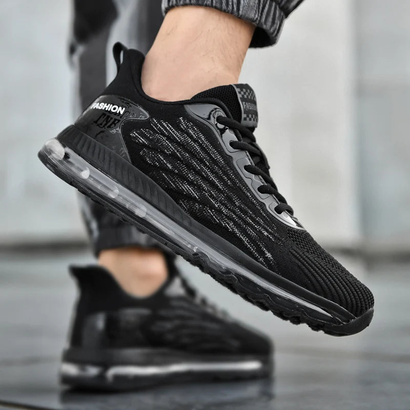 Comfortable Men Shoes Sneakers Male Mens Casual Tenis Black Comfortable Sports Shoes Big Size Air Cushion Walk Shoes.