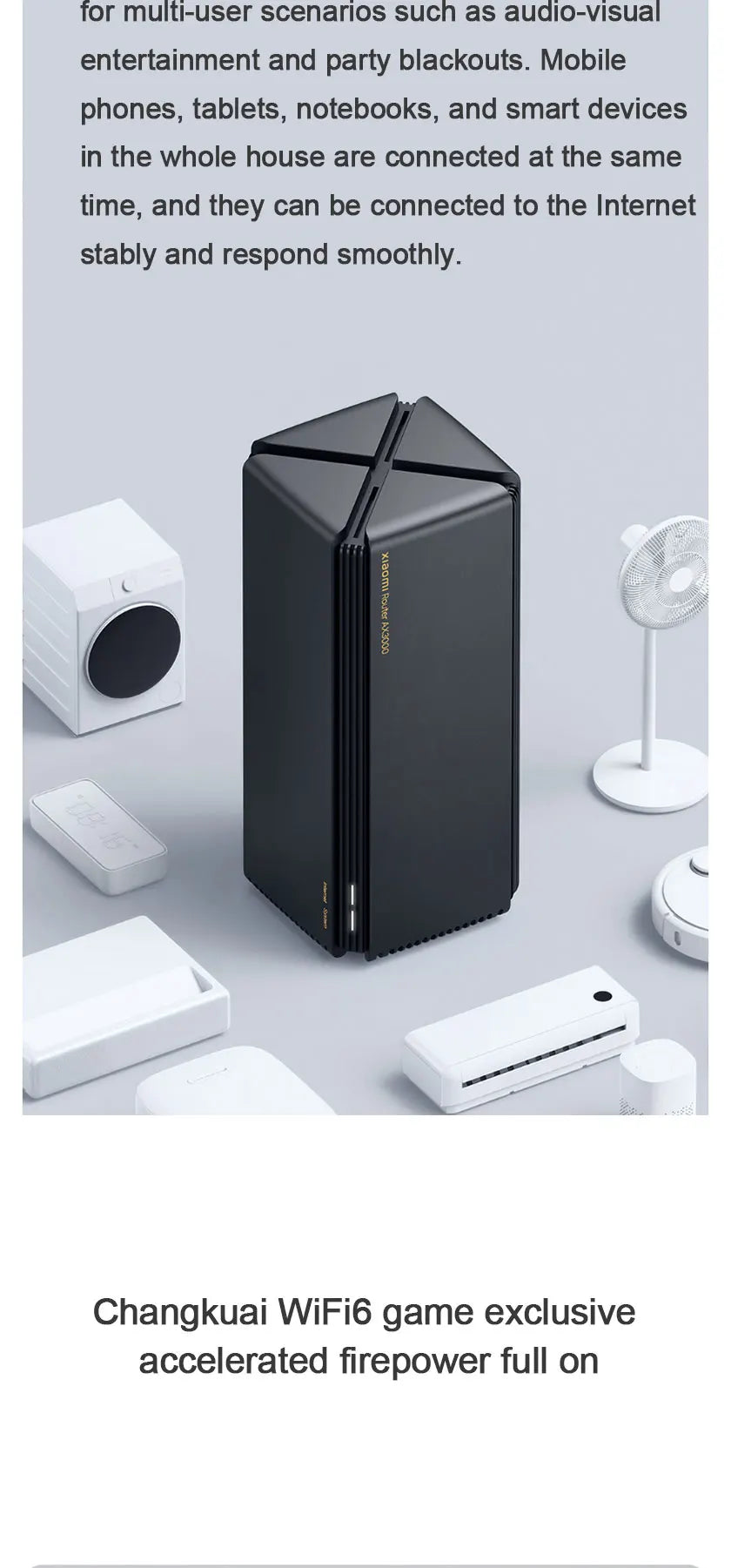 Xiaomi Router AX3000 Mesh Wifi6 2.4G 5.0 GHz Full Gigabit 5G WiFi Repeater 4 Antennas Network Extender Mesh Routers.