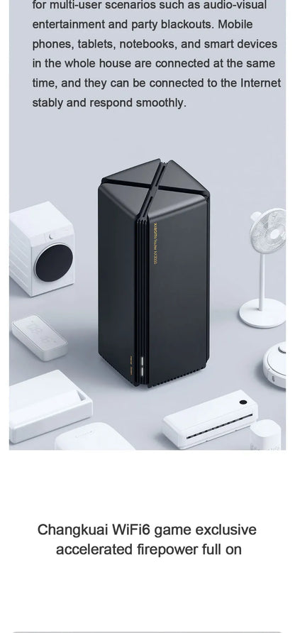 Xiaomi Router AX3000 Mesh Wifi6 2.4G 5.0 GHz Full Gigabit 5G WiFi Repeater 4 Antennas Network Extender Mesh Routers.