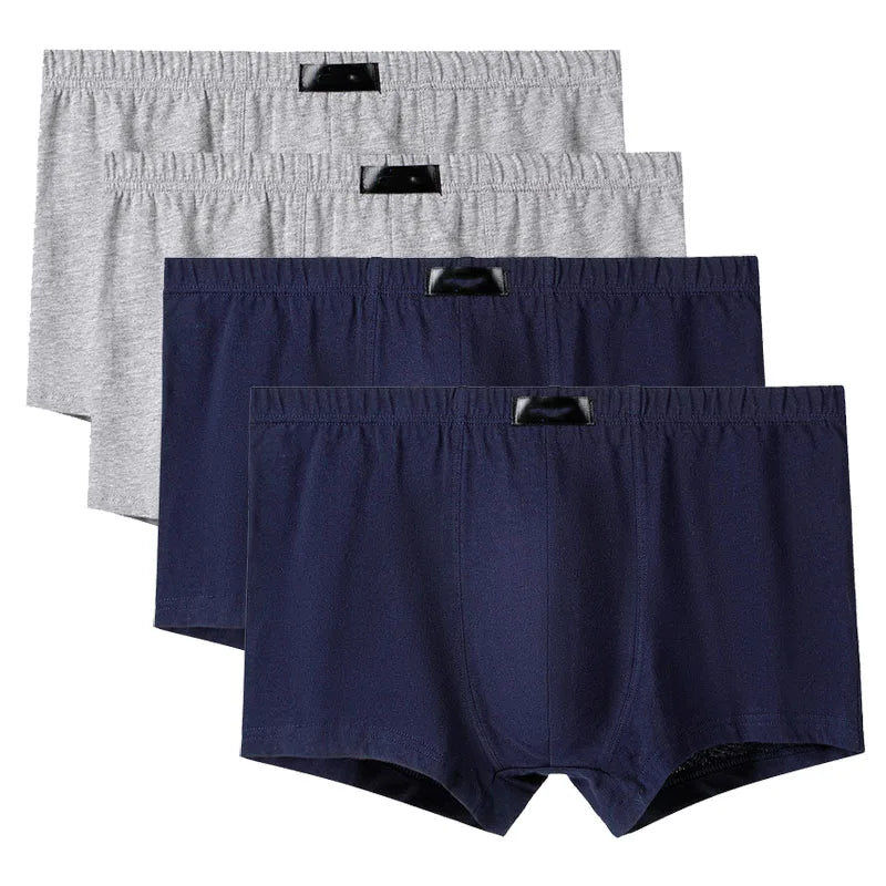 4 Teile/los Schlüpfer der Männer Männliche Unterhose Shorts Boxer Unterwäsche Slip Baumwolle Große Größe 5XL 6XL