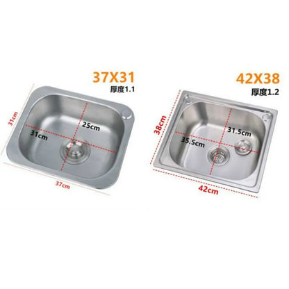 304 stainless steel sink single sink kitchen sink sink single basin thickened sink large single slot set WF907250