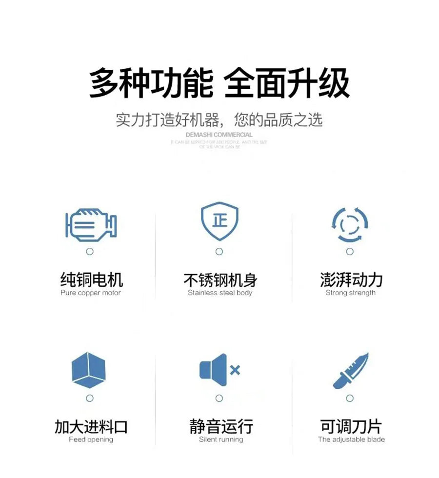 Meat Slicer Stripping Cutter Machine,Fresh Meat Cube Dicer Cutting Machine 110/220V 400kg/h.