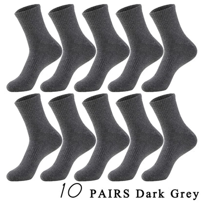 5 Pairs/Lot Socks Men Cotton Running Casual Thick Solid Compression Breathable Outdoor Travel Long High Crew Sock Male 4 Styles.