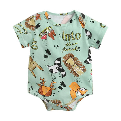 Sanlutoz Kurzarm Baby Jungen Mädchen Sommer Bodys Baumwolle Kleinkinder Kleidung Onesies Niedlichen Cartoon Druck