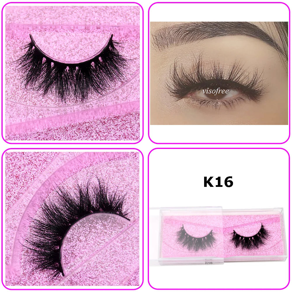 Mink Eyelashes Hand Made Crisscross False Eyelashes Cruelty Free Dramatic 3D Mink Lashes Long Lasting Faux Cils for Makeup Tools