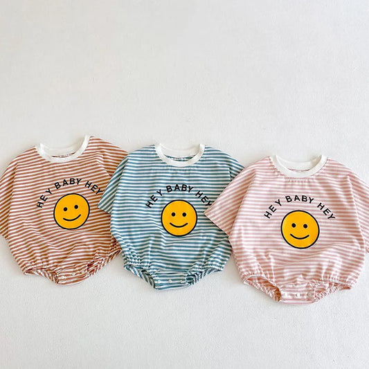 2024 neue Sommer Baby Bodys Mädchen Overalls Infant Jungen Gestreiften Einteilige Neugeborenen Kleidung.