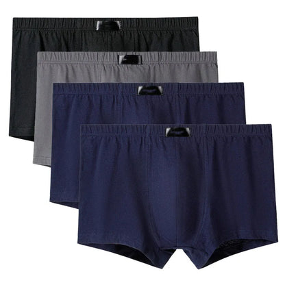 4 Teile/los Schlüpfer der Männer Männliche Unterhose Shorts Boxer Unterwäsche Slip Baumwolle Große Größe 5XL 6XL