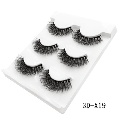 3 Pairs natural false eyelashes thick makeup real 3d mink lashes soft eyelash extension fake eye lashes long mink eyelashes 3d.