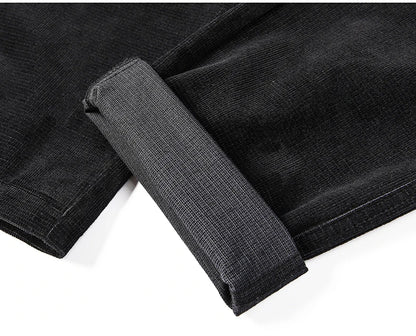 Spring Autumn New Men Pants Corduroy Fabric Comfortable Soft Casual Business Office Male Trousers Khaki Apricot Black Blue.