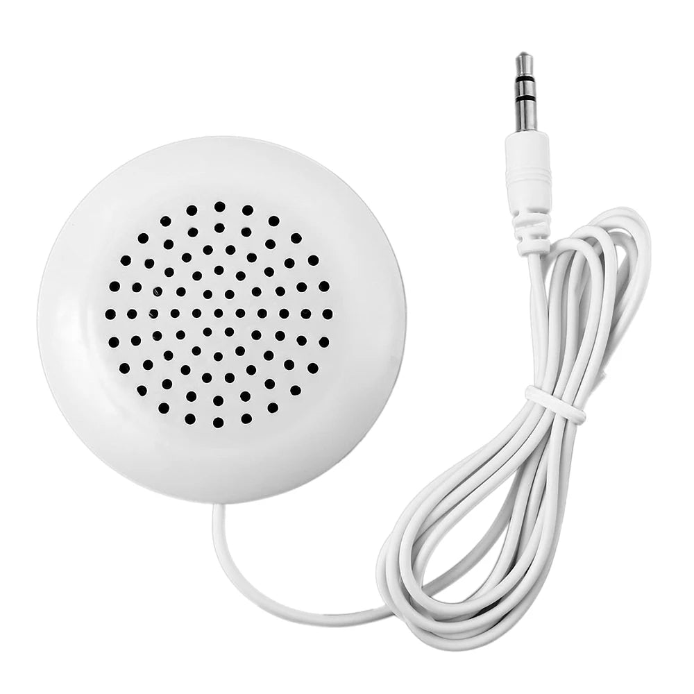 Kebidu Mini Speaker White 3.5mm Portable Speakers Aux Loudspeaker Smartphone Player Handsfree for Phone Touch CD Sleeping Use.