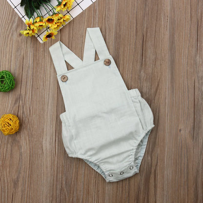 0-3y Baby Sommerkleid ung Neugeborene Baby Boy Mädchen Baumwolle Bodysuit gestreift solide lässige Overall Outfits Sonnen anzug.