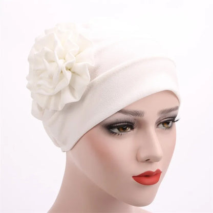 KepaHoo Women's Hats Spring Summer Floral Beanie Hat Muslim Stretch Turban Hat Cap Hair Loss Headwear Hijib Cap.