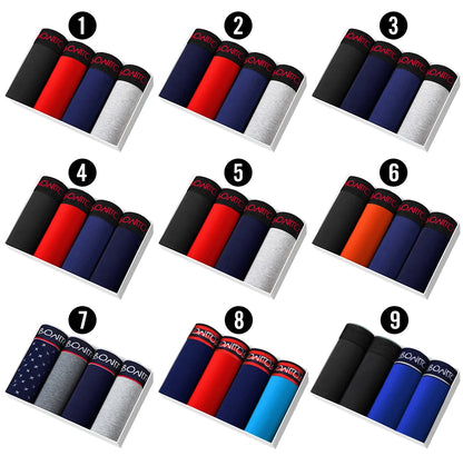 4 stücke schwarz Herren Unterwäsche Männer boxershorts Baumwolle Unterwäsche für mann Boxer Sexy Männliche Unterhose Schlüpfer der Männer marke