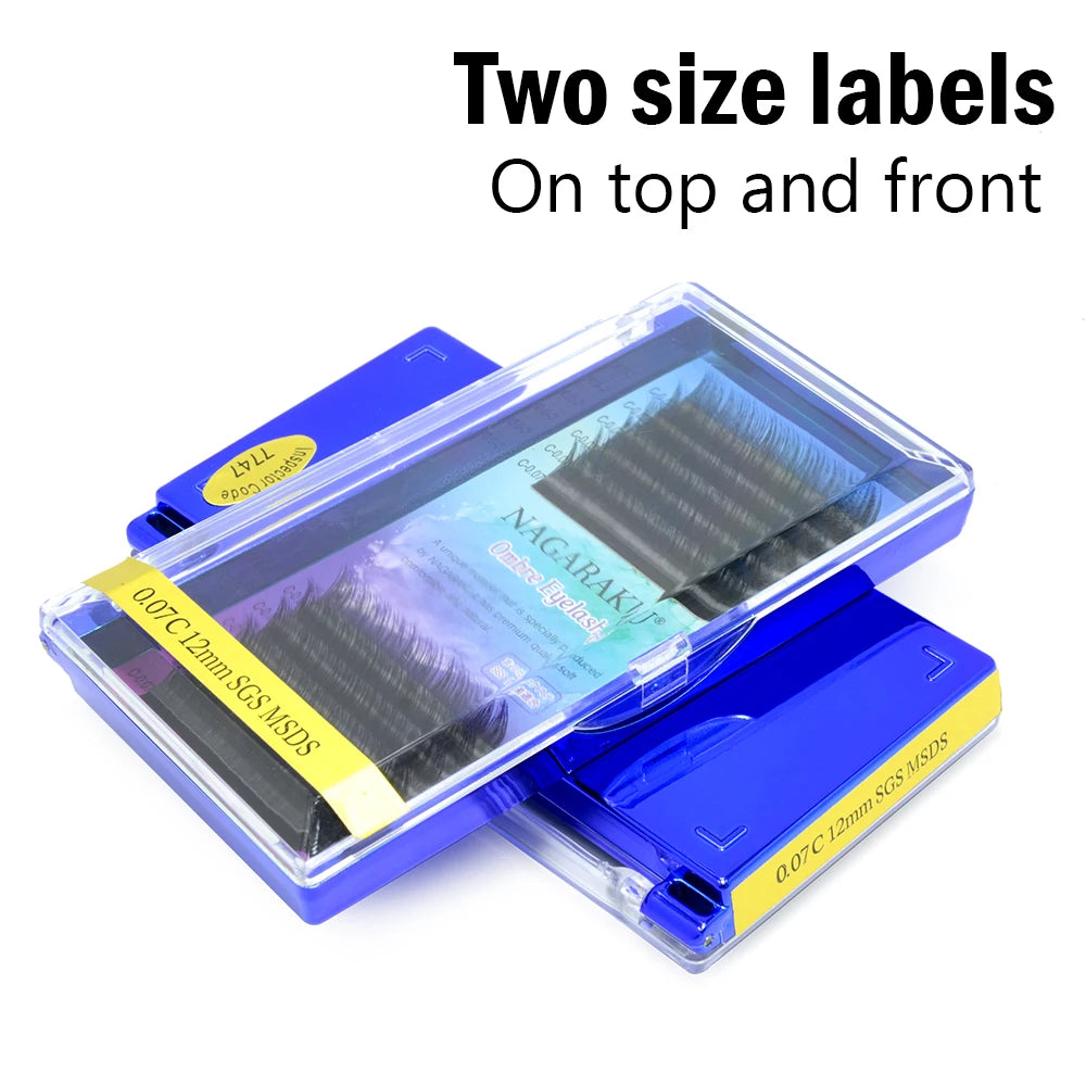 NAGARAKU Eyelashes Makeup Mink Lashes Ombre Color Purple Blue Gradient Color Eyelash Extension Premium Faux Cils Soft Mink.