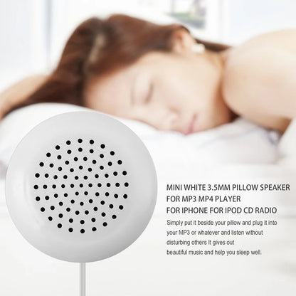 Kebidu Mini Speaker White 3.5mm Portable Speakers Aux Loudspeaker Smartphone Player Handsfree for Phone Touch CD Sleeping Use.