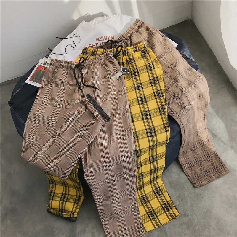 LAPPSTER Frauen Streetwear Plaid Hosen 2020 Harajuku Hohe Taille Jogger Koreanische Stil Jogginghose Damen Herbst Hosen Plus Größe.