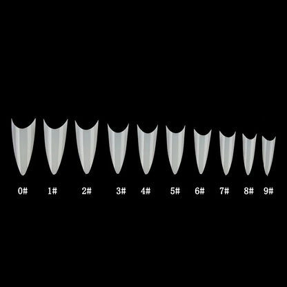 NATURAL CLEAR /WHITE 3 COLORS STILETTO FALSE NAIL TIPS, 500PCS FRENCH FAKE NAIL TIPS NAIL ART ACRYLICS ARTIFICIAL DIY NAIL TIPS