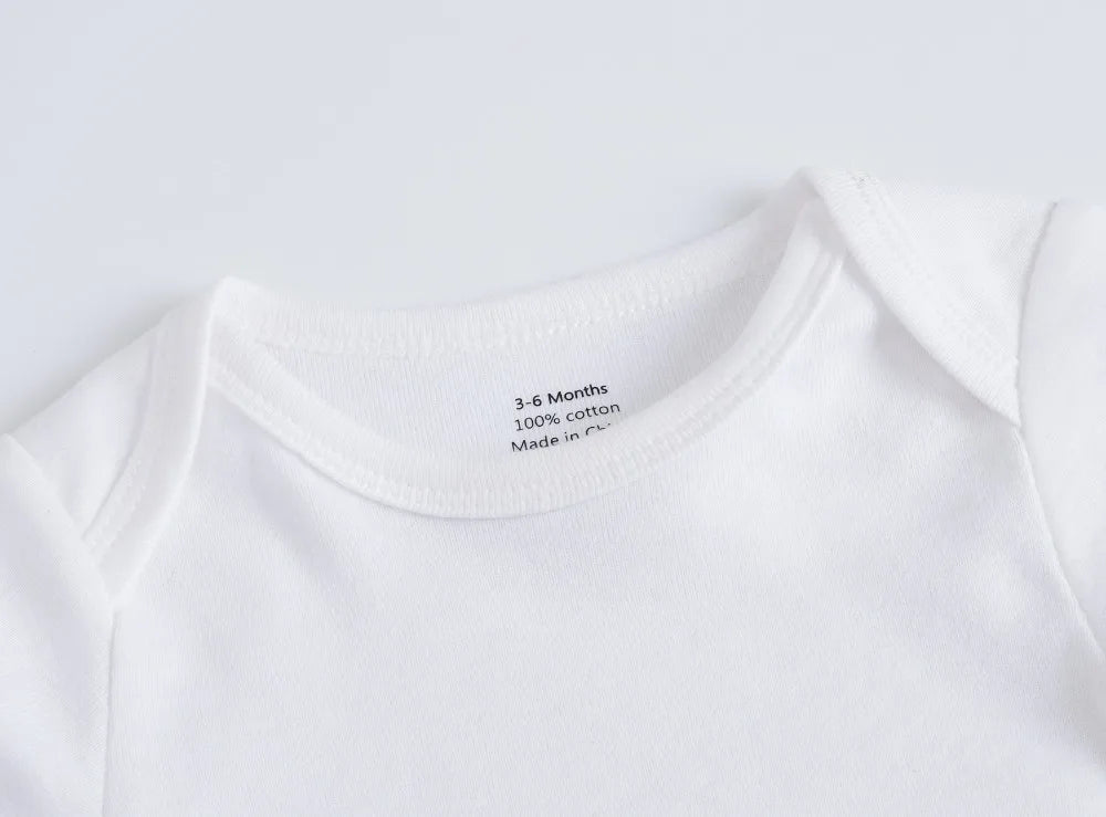 Solide weiße Babykleidung Langarm Baumwolle Baby Mädchen Jungen Body Neugeborenen Körper Bebe 0-24 Monate Säuglingsoverall.