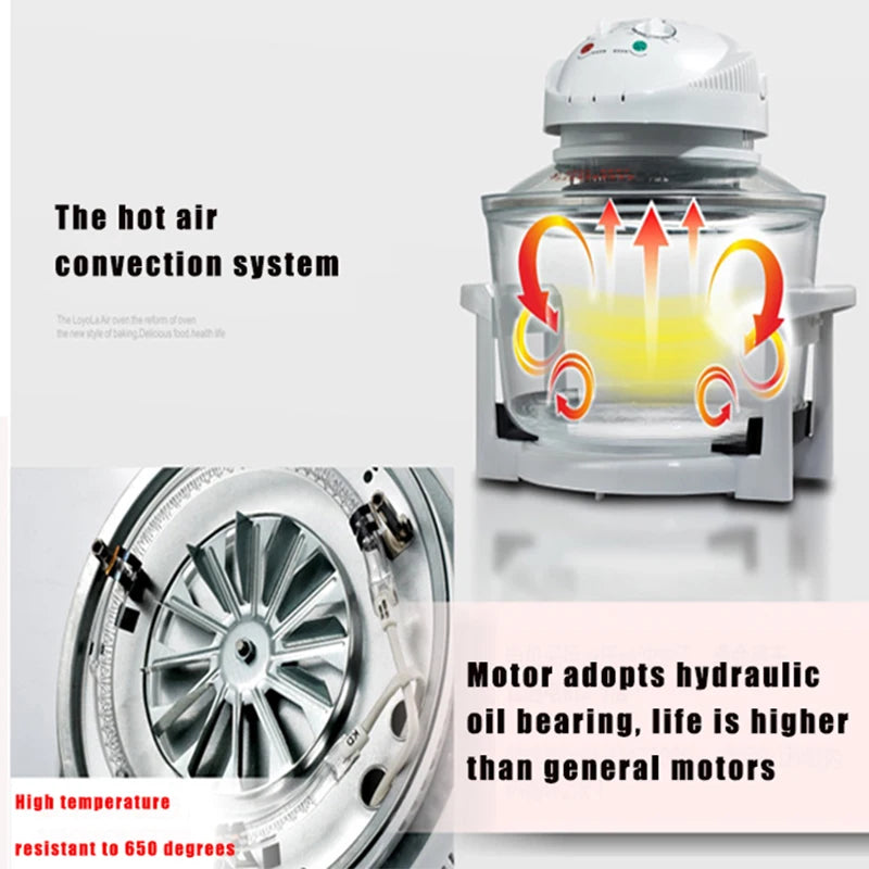 12L Home Halogen Oven LO-G6 turbo oven Conventional Infrared Super Wave Oven Electric air fryer 0-60MIN TIMING 220V 1300W 1pc.