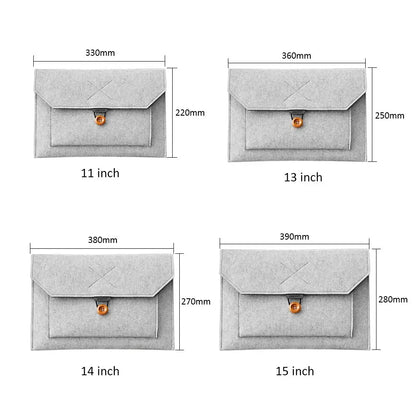 11.6/13/14/15"Laptop Sleeve Felt Ultralight Notebook Tablet Pad Case Multi-pocket Pouch Bag Briefcases for Apple Macbook/ Asus.