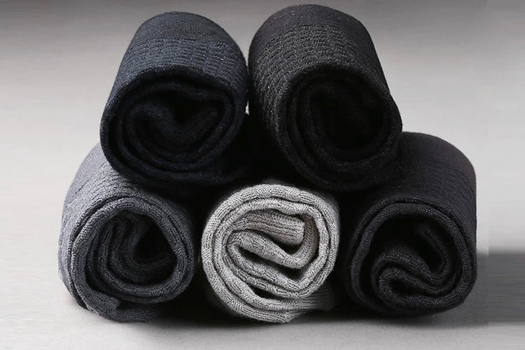 10 Pairs/Lot Men's Bamboo Fiber Socks 2025 New Compression Autumn Long Black Business Casual Man Dress Sock Gift Plus Size 42-45.