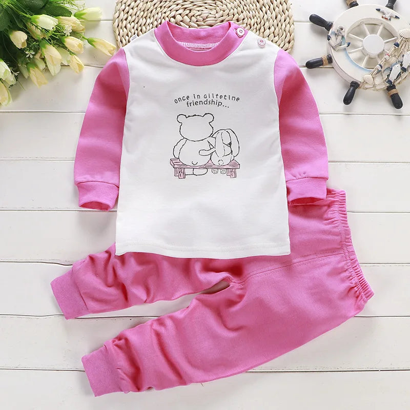2024 frühling Herbst Neue Baby Kleidung Set Cartoon Baumwolle Baby Jungen Kleidung Mädchen Anzug Set 0-3 Jahre Baby kleidung.