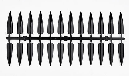 240Pcs Nail Art Set Clear Natural Full Cover Oval Sharp End Stiletto Long False Nails Tips for Artificial Manicure in Salon.