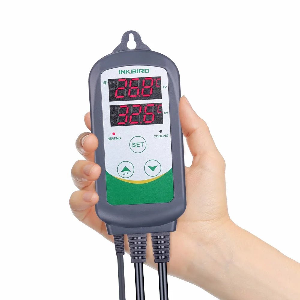 INKBIRD ITC-308 & 308WIFI EU Plug Smart Heating Cooling Temperature Controller Thermostat Regulator for Greenhouse Home Brewing.