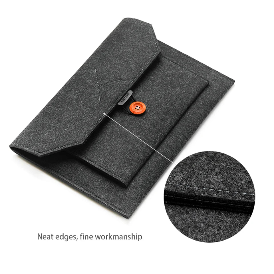 11.6/13/14/15"Laptop Sleeve Felt Ultralight Notebook Tablet Pad Case Multi-pocket Pouch Bag Briefcases for Apple Macbook/ Asus