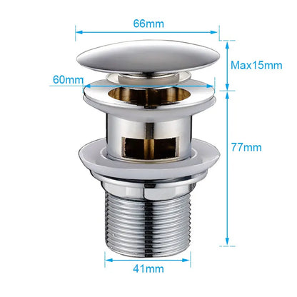 Bad Eitelkeit Waschbecken Pop Up Abfluss mit Überlauf, Wasserhahn Schiff Pop Up Abfluss Stopper