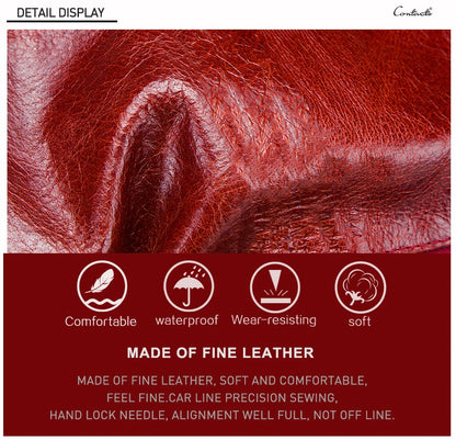 Contact's 100% Genuine Leather Wallet Women Long Coin Purse Hasp Design Clutch Bags Name Engraving Card Holder Wallets Cartera